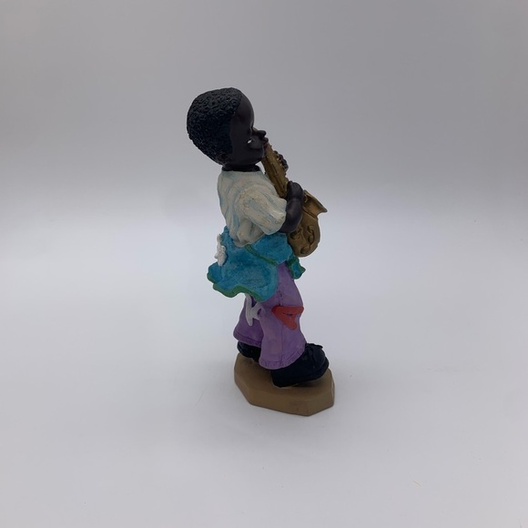 Jay Imports Jumbo African American Saxophone Musician Boy Figurine Sculpture 8” - Picture 4 of 11